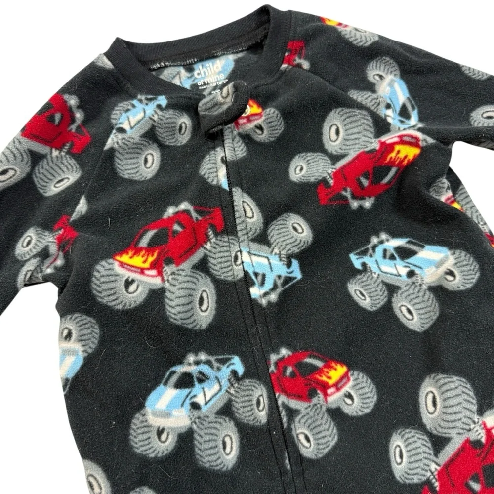 Carter’s Fleece Monster Truck Footed Pajamas – Toddler 4T - Picture 2 of 5
